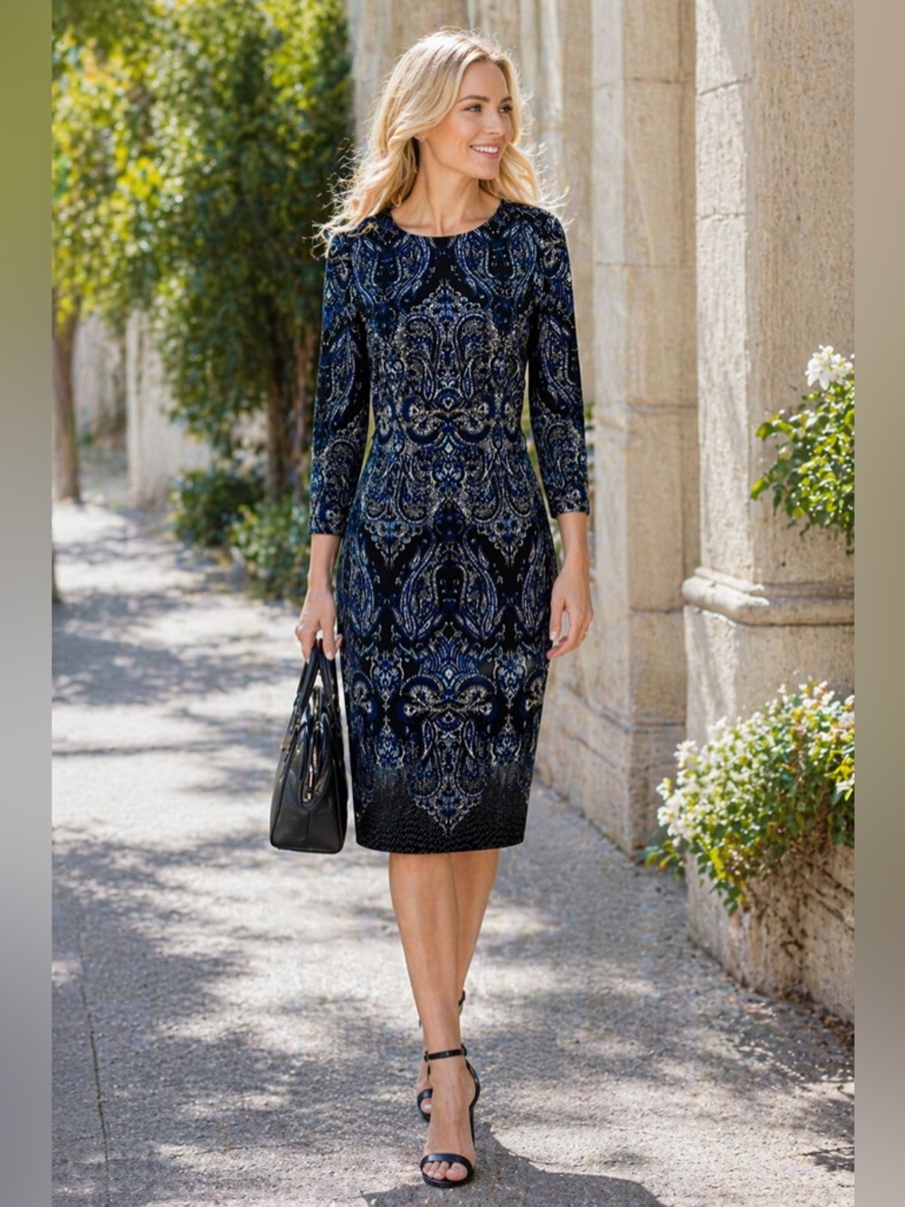 Antonio Melani Blue Paisley Dress Sheath
Stretch Lined Size 2 NWOT